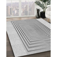 Patterned Gunmetal Gray Rug, pat387gry