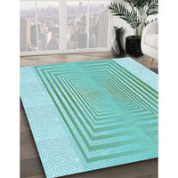 Patterned Blue Rug, pat387lblu