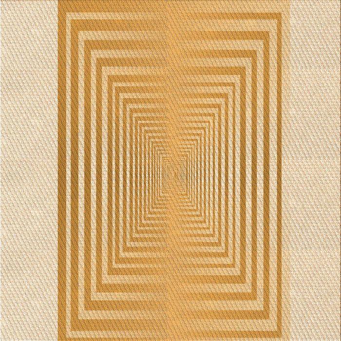 Round Patterned Orange Rug, pat387org