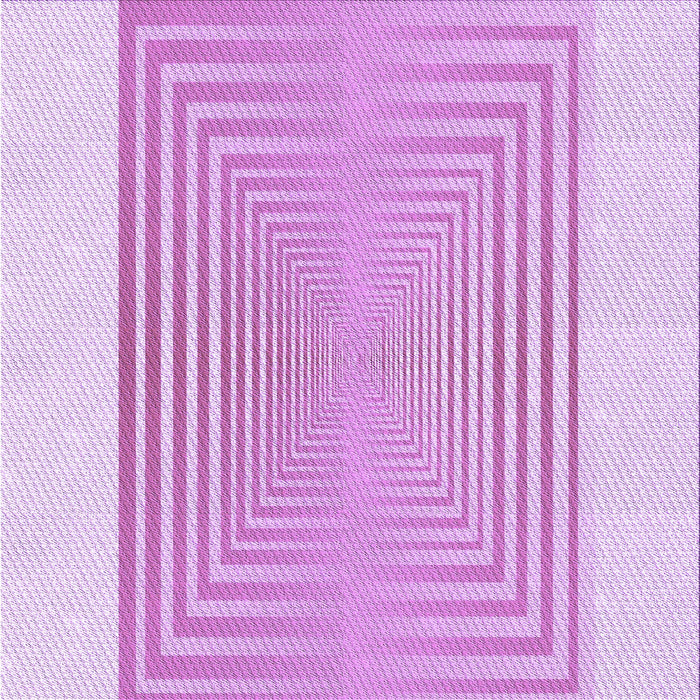 Round Patterned Blossom Pink Rug, pat387pur