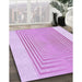 Patterned Blossom Pink Rug in Family Room, pat387pur