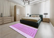 Patterned Blossom Pink Rug in a Bedroom, pat387pur