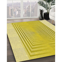 Patterned Bold Yellow Rug, pat387yw