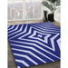 Machine Washable Transitional Cobalt Blue Rug in a Family Room, wshpat3870blu