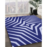 Patterned Cobalt Blue Rug, pat3870blu