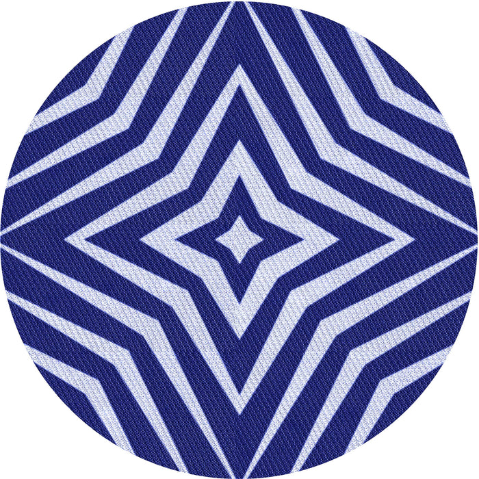 Square Patterned Cobalt Blue Rug, pat3870blu