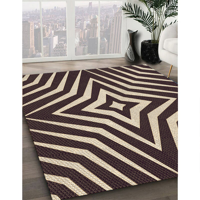 Machine Washable Transitional Light French Beige Brown Rug in a Family Room, wshpat3870brn