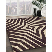 Patterned Light French Beige Brown Rug, pat3870brn