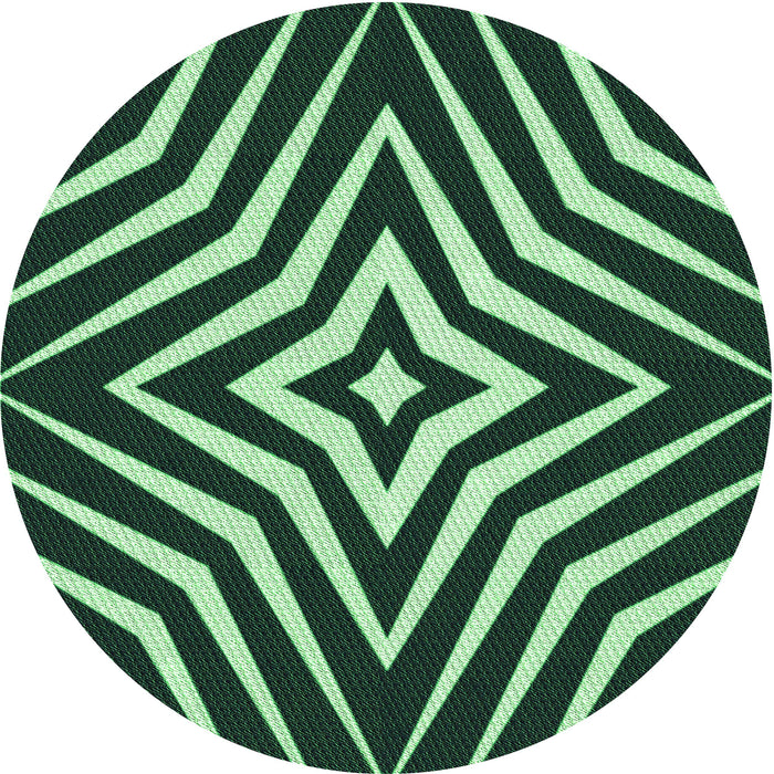 Square Patterned Green Rug, pat3870grn
