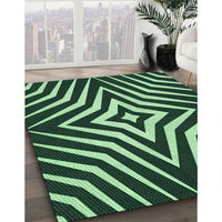 Patterned Green Rug, pat3870grn