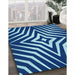 Machine Washable Transitional Cobalt Blue Rug in a Family Room, wshpat3870lblu