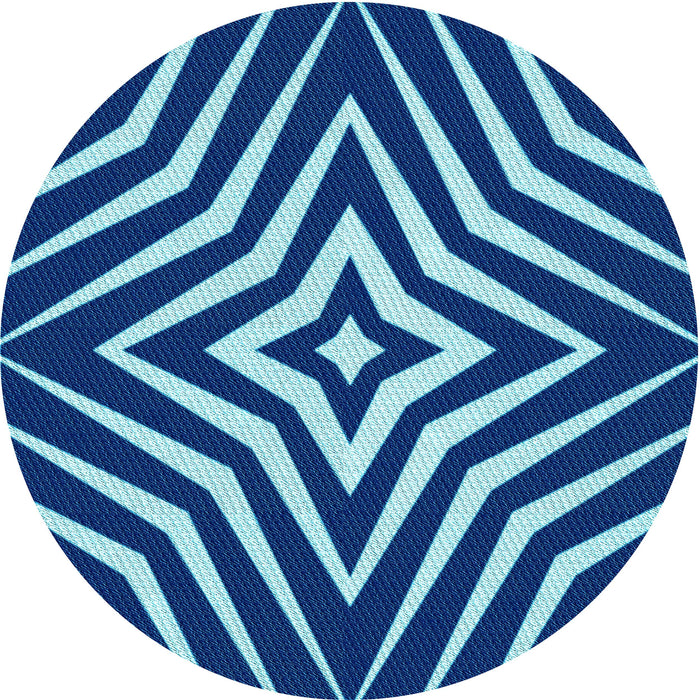 Square Patterned Cobalt Blue Rug, pat3870lblu