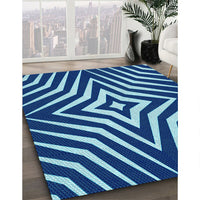 Patterned Cobalt Blue Rug, pat3870lblu