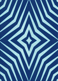 Machine Washable Transitional Cobalt Blue Rug, wshpat3870lblu