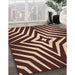 Patterned Brown Sand Brown Rug in Family Room, pat3870org