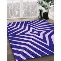 Patterned Bright Lilac Purple Rug, pat3870pur