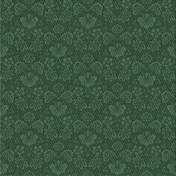 Round Machine Washable Transitional Dark Forest Green Rug, wshpat3873grn