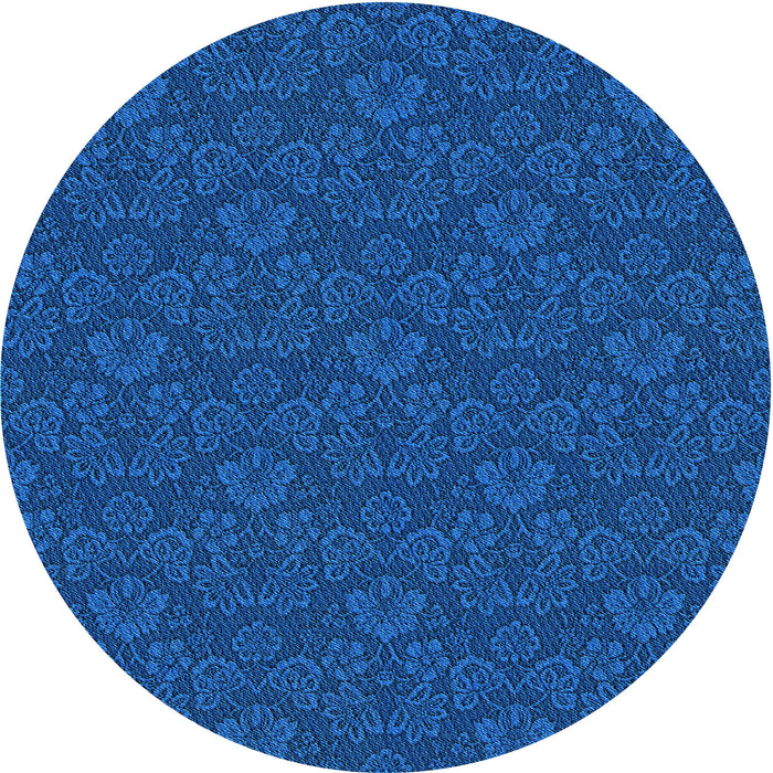 Square Patterned Blueberry Blue Rug, pat3873lblu