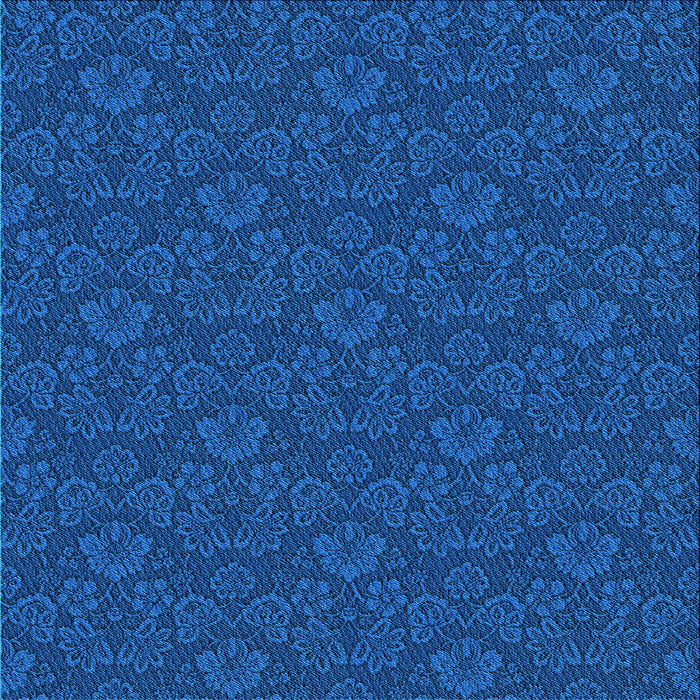 Round Machine Washable Transitional Blueberry Blue Rug, wshpat3873lblu