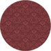 Square Patterned Red Rug, pat3873org