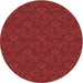 Square Patterned Red Rug, pat3873rd