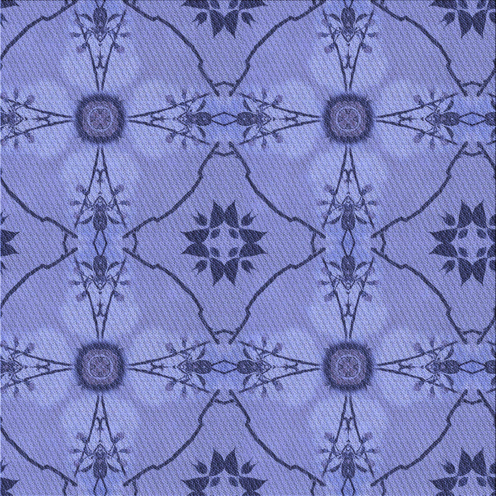 Round Patterned Sky Blue Rug, pat3874blu