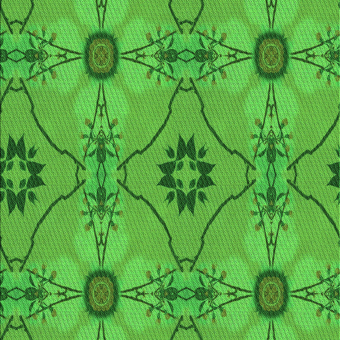 Patterned Lime Green Rug, pat3874grn