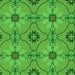 Round Patterned Lime Green Rug, pat3874grn