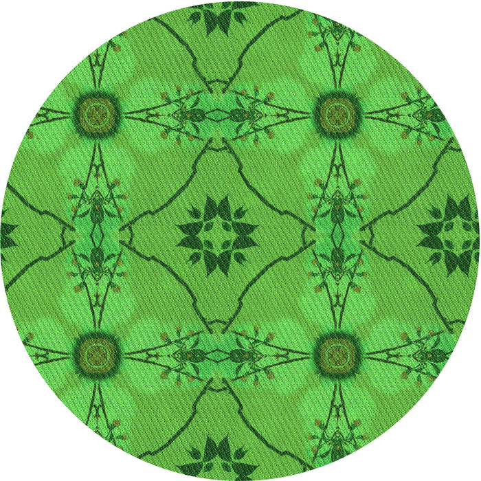 Square Patterned Lime Green Rug, pat3874grn