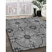 Machine Washable Transitional Carbon Gray Rug in a Family Room, wshpat3874gry