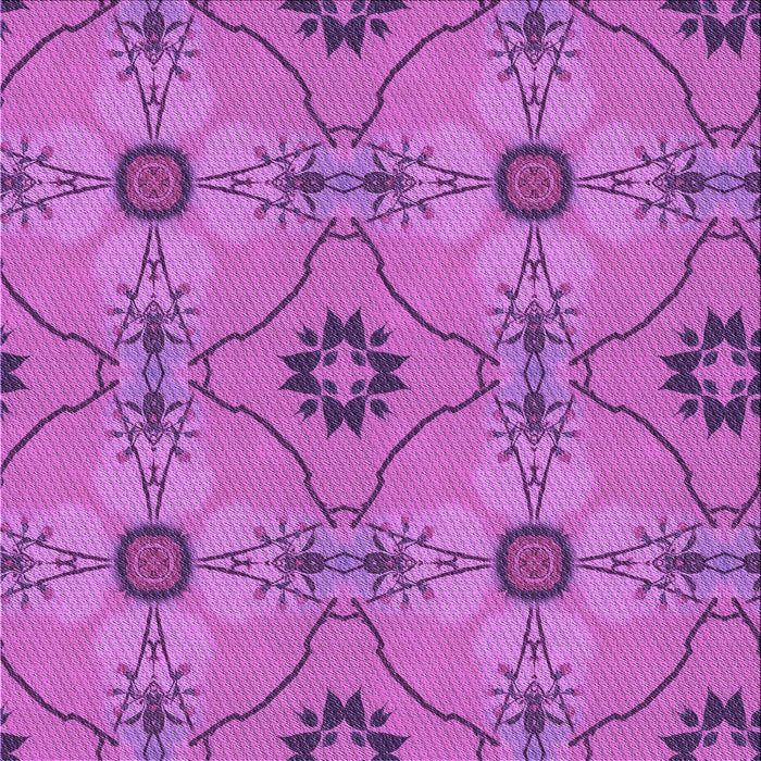 Round Patterned Bright Neon Pink Purple Rug, pat3874pur