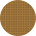 Square Patterned Dark Bisque Brown Rug, pat3875org