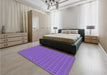 Patterned Purple Rug in a Bedroom, pat3875pur