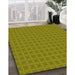 Patterned Olive Green Rug in Family Room, pat3875yw