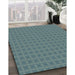 Machine Washable Transitional Blue Rug in a Family Room, wshpat3875