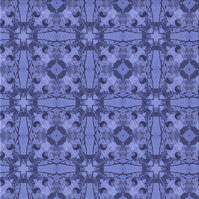 Round Patterned Sky Blue Rug, pat3877blu