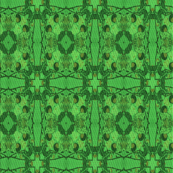Patterned Green Rug, pat3877grn