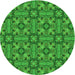Square Patterned Green Rug, pat3877grn
