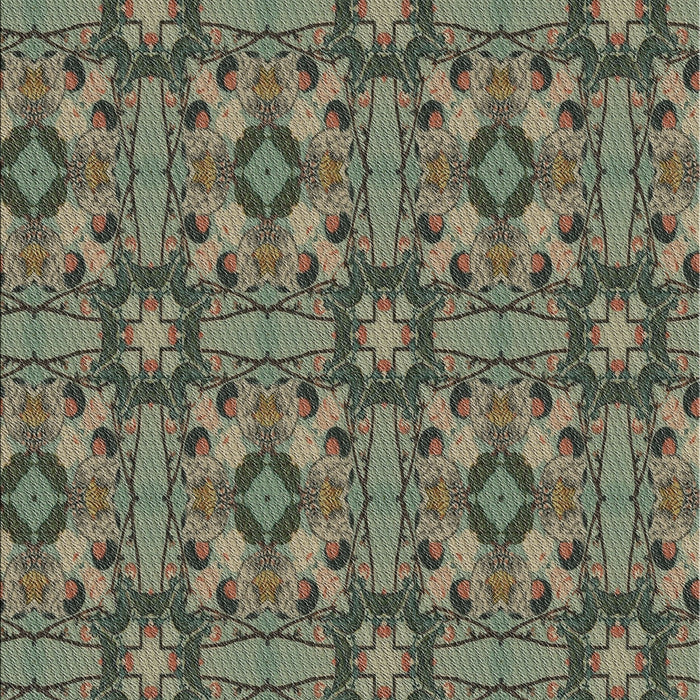 Patterned Mocha Brown Novelty Rug, pat3877