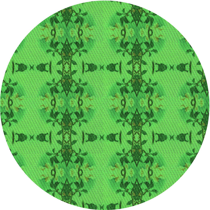 Square Patterned Lime Green Rug, pat3878grn