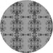 Square Patterned Ash Gray Rug, pat3878gry