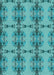 Patterned Dark Cyan Green Rug, pat3878lblu