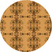 Square Patterned Mahogany Brown Rug, pat3878org