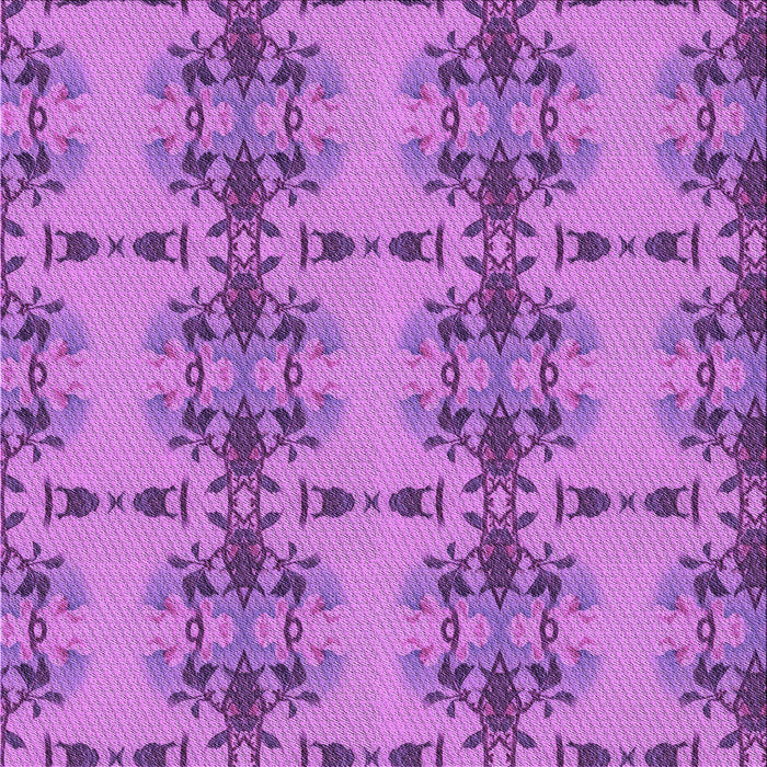 Round Machine Washable Transitional Purple Rug, wshpat3878pur