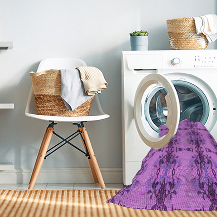 Machine Washable Transitional Purple Rug in a Washing Machine, wshpat3878pur