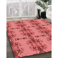 Patterned Red Rug, pat3878rd