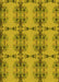 Patterned Dark Yellow Green Rug, pat3878yw