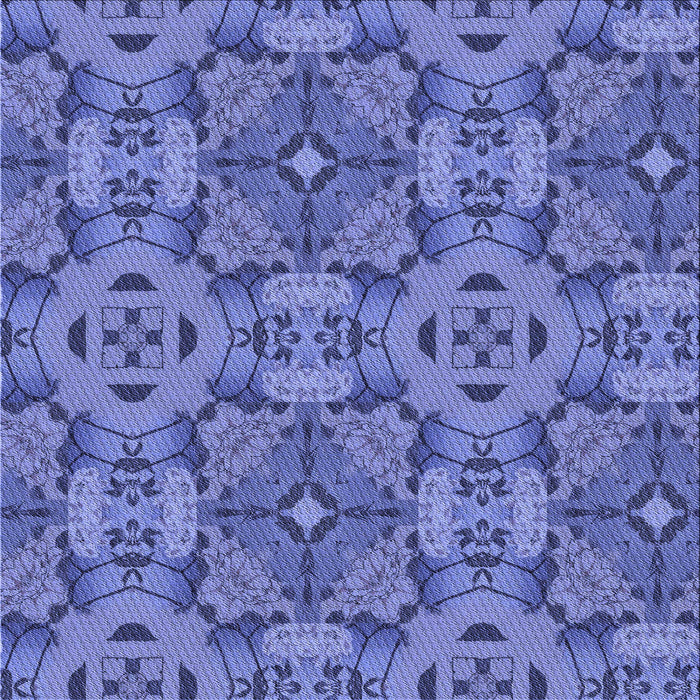 Round Patterned Sky Blue Rug, pat3879blu