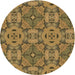 Square Patterned Dark Bronze Brown Rug, pat3879brn