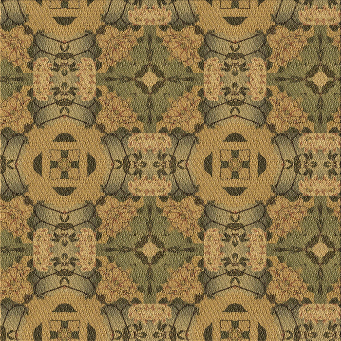 Round Patterned Dark Bronze Brown Rug, pat3879brn